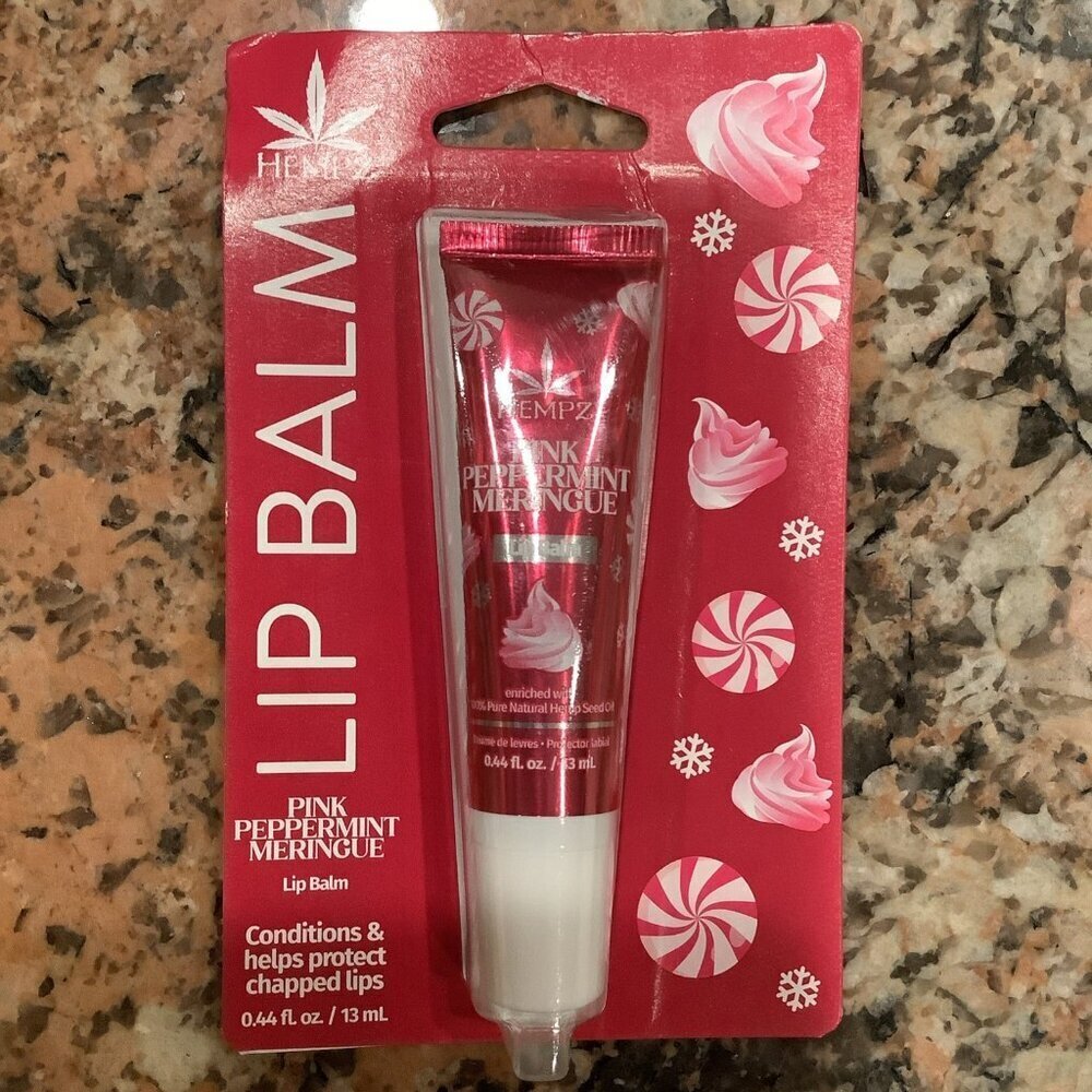 Hempz Pink Peppermint Meringue Lip Balm. Nourishing Lip Care, Limited Edition